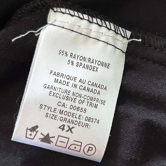 SLEEPSHIRT, MADE IN CANADA!, BLACK with I NEED A VACATION WHITE PRINT, SIZE 4X, - Picture 9 of 9